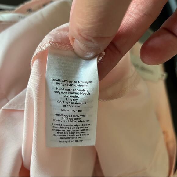 NWT David's Bridal Short Popover Lace Petal Pink Bridesmaid Dress Sz 4 - Picture 15 of 16